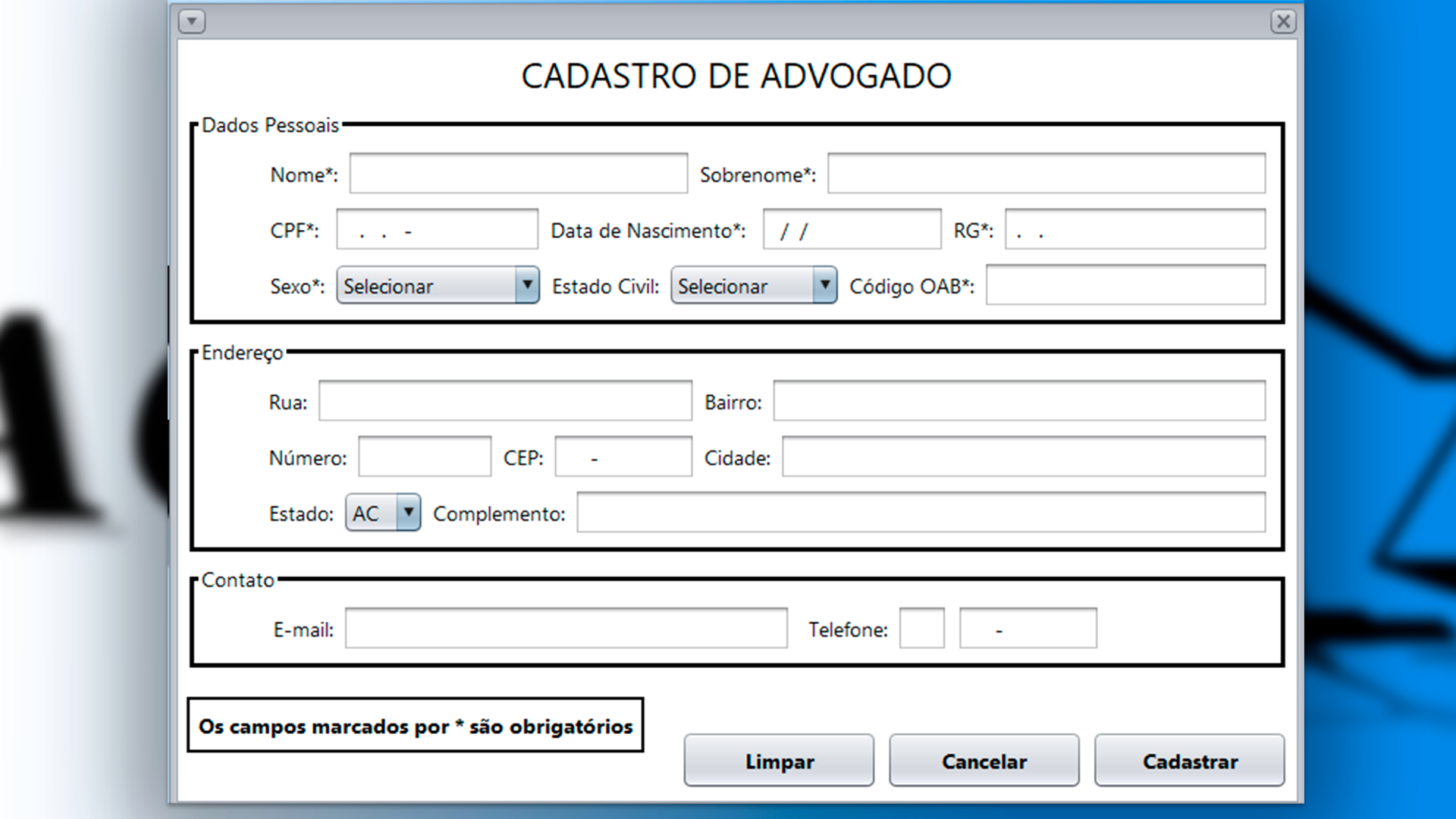 Preview do aplicativo de finanças